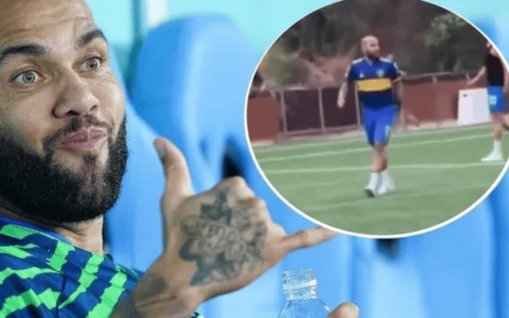 ¿Vuelve al futbol? Dani Alves es captado jugando reta en Barcelona | VIDEO