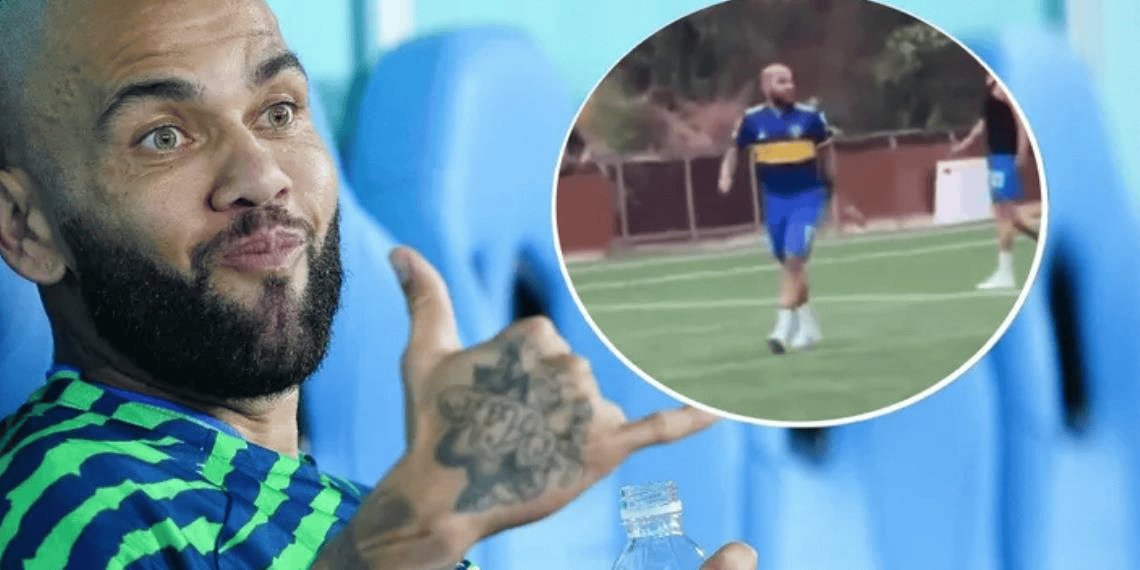 ¿Vuelve al futbol? Dani Alves es captado jugando reta en Barcelona | VIDEO