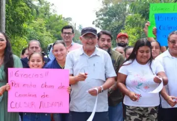 Gobierno de Comalcalco inaugura importante obra de pavimentación en colonia Sur de Villa Aldama