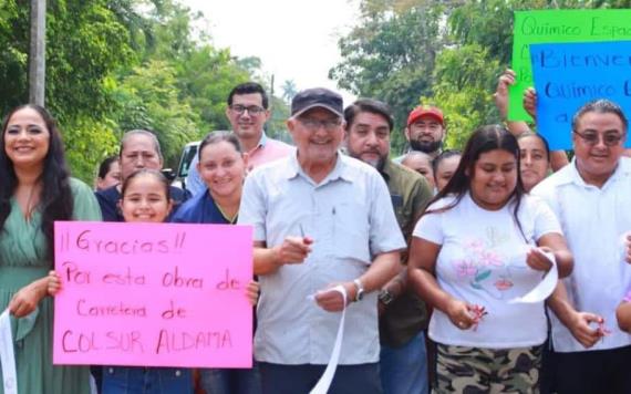 Gobierno de Comalcalco inaugura importante obra de pavimentación en colonia Sur de Villa Aldama