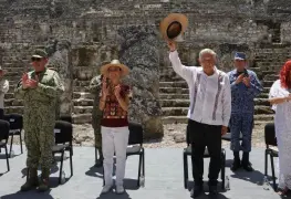 López Obrador inaugura museo en zona arqueológica de Calakmul, Campeche