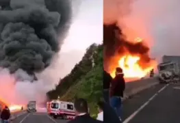 Camión cargado de combustible se incendia sobre Autopista Siglo XXI de Michoacán