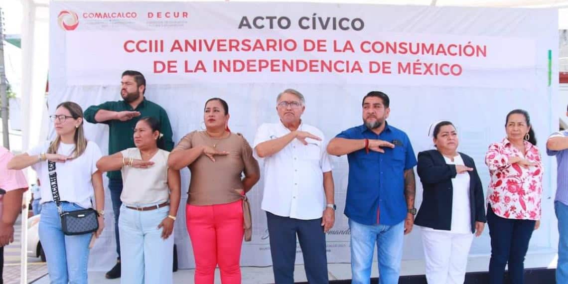 Conmemoran en Comalcalco el 203 aniversario de la Consumación de la Independencia de México