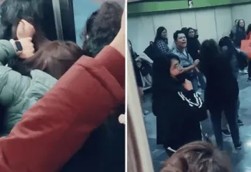 Pasajeras del Metro impiden que mujer baje la palanca de emergencia tras pelea en plena hora pico