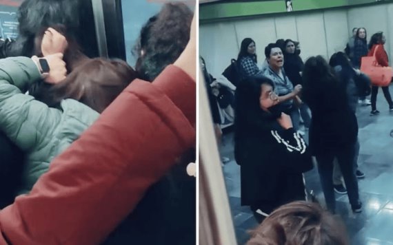 Pasajeras del Metro impiden que mujer baje la palanca de emergencia tras pelea en plena hora pico