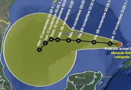 ¿Tocará tierra? Huracán Rafael cambia de trayectoria y ahora se dirige a costas de México