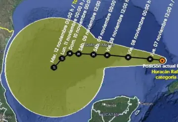 ¿Tocará tierra? Huracán Rafael cambia de trayectoria y ahora se dirige a costas de México