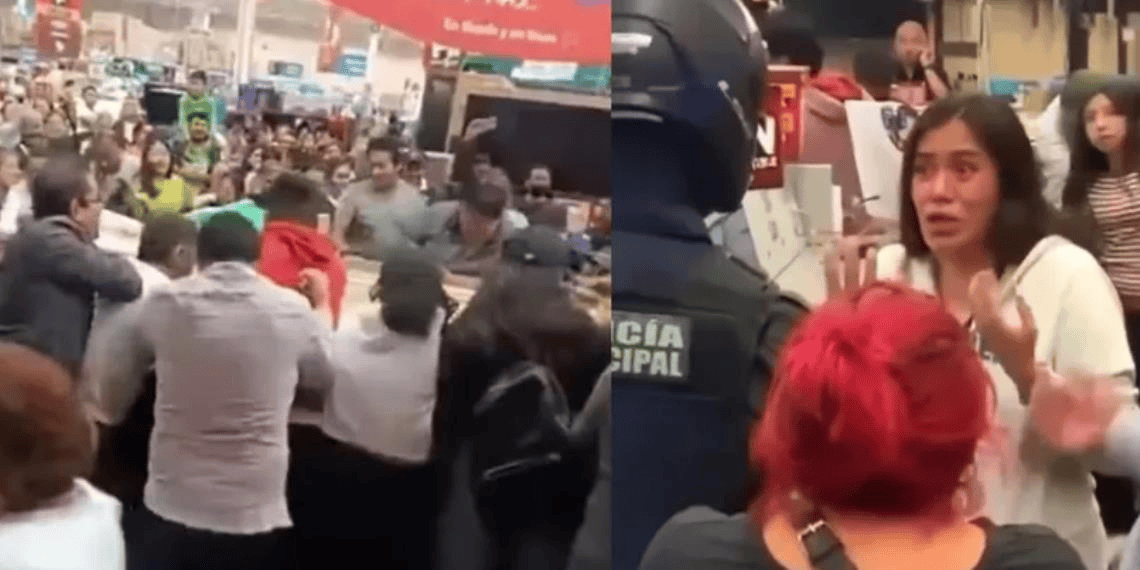 ¡Pelea campal! Se agarran a golpes por pantallas del Buen Fin en Tehuacán, Puebla: VIDEO
