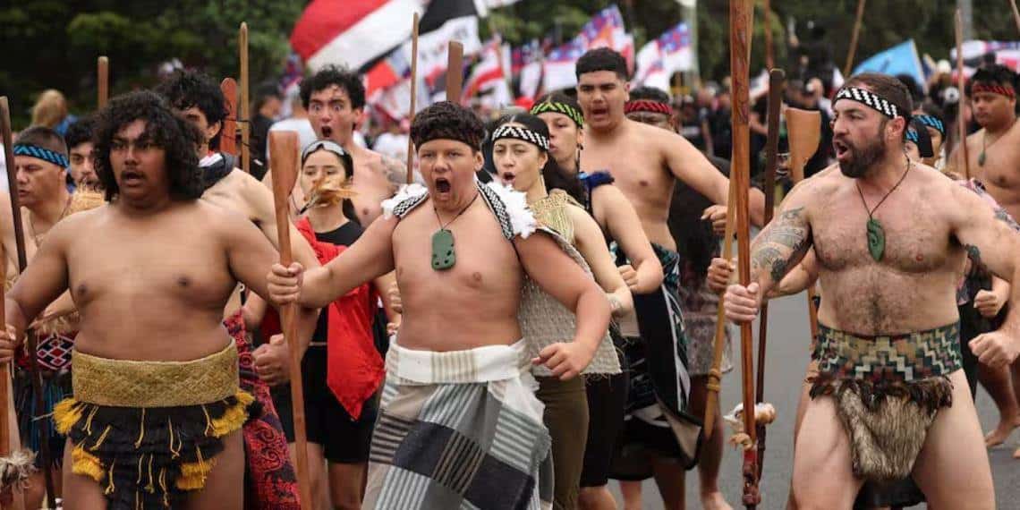 Con una marcha y un haka masivo, los maoríes se levantan contra un proyecto libertario en Nueva Zelanda