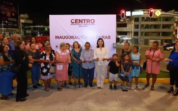 Yolanda Osuna inaugura súper postes y rehabilitación de alumbrado en 24 comunidades