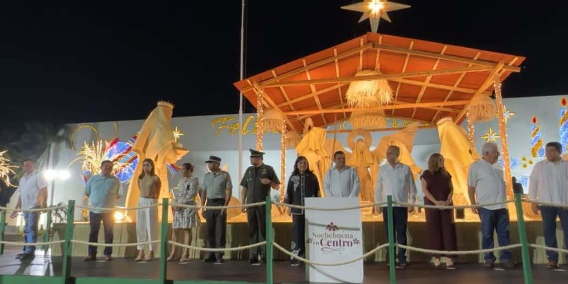 Brilla Villahermosa con el encendido navideño y "Nochebuena en Centro"
