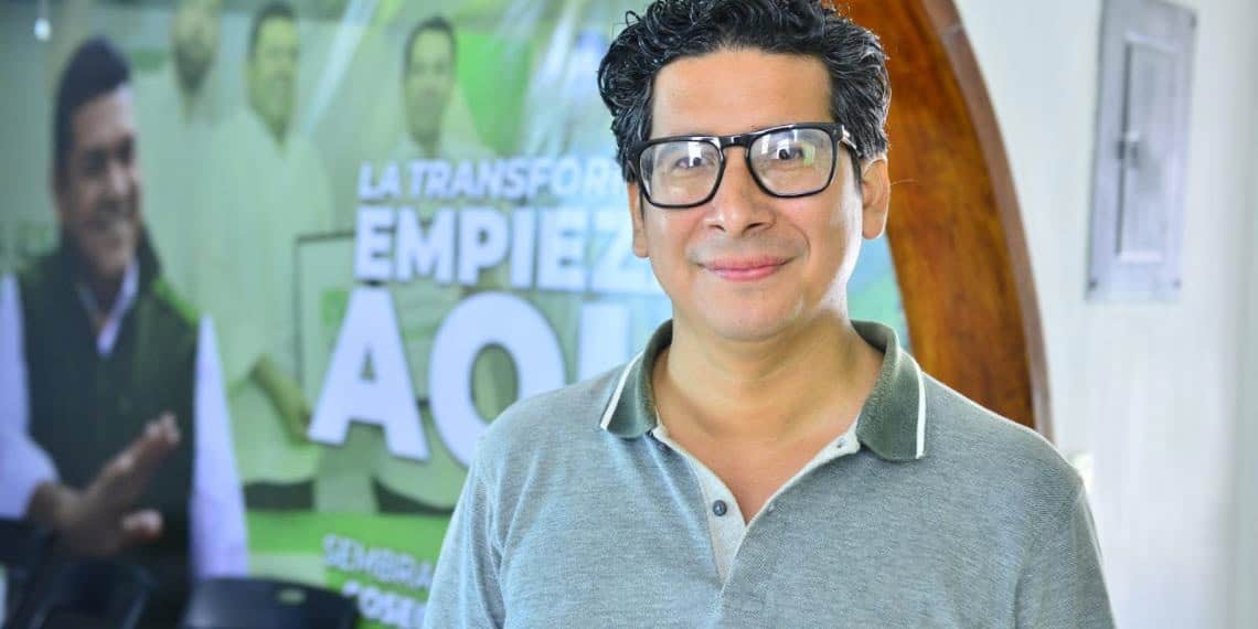 El dirigente estatal del Partido Verde en Tabasco, Diego de la O Cetina, anunció una nueva campaña de afiliación