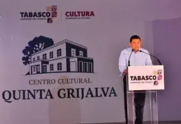 Javier May Rodríguez, declara la apertura al público del Centro Cultural Quinta Grijalva
