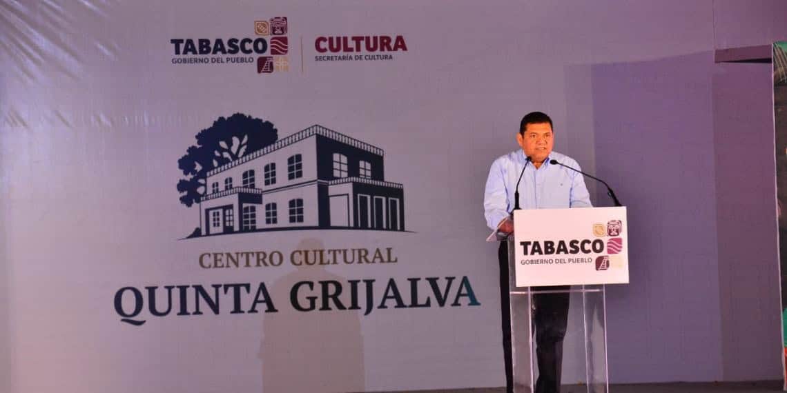 Javier May Rodríguez, declara la apertura al público del Centro Cultural Quinta Grijalva