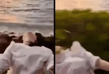 Video viral de mujer que cae del tren en Sri Lanka