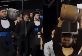 Joven rinde homenaje a su padre con tanque de gas en graduación