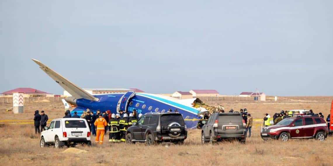 Avión se desploma en Akatu, Kazajistán