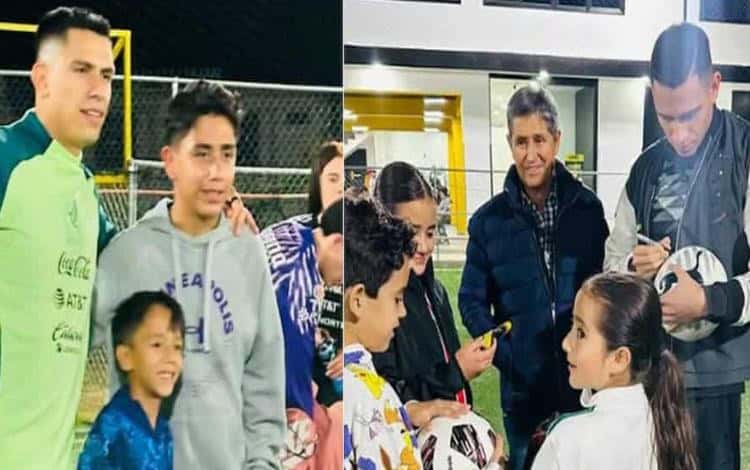 Luis Malagón, arquero del América comparte su conocimiento a niños visitó una academia en Michoacán