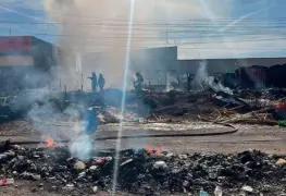 Un campamento de migrantes provoca incendio en Chihuahua