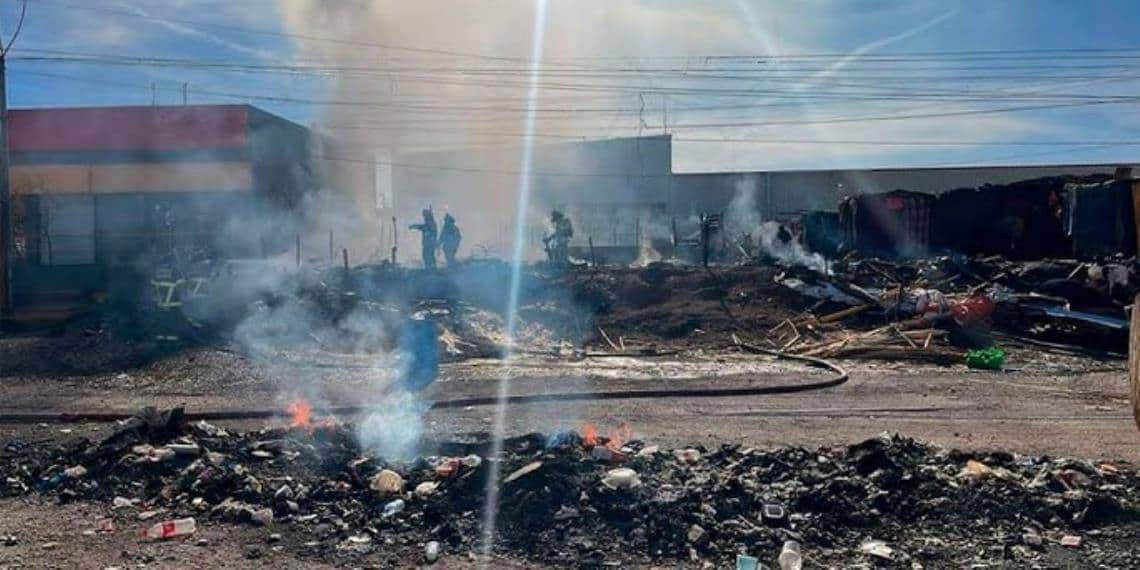 Un campamento de migrantes provoca incendio en Chihuahua