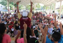Niños y niñas se activaron en la Jornadas de Paz.