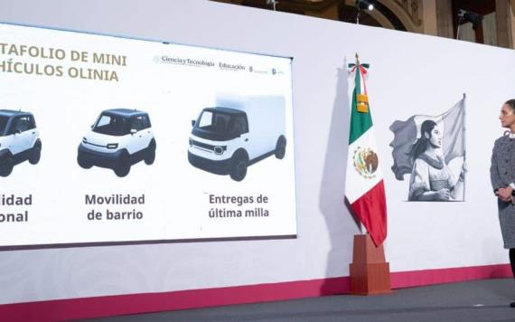 Presidenta Claudia Sheinbaum presenta Olinia, primera armadora mexicana de mini vehículos eléctricos desarrollados en México