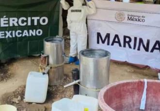 Un laboratorio clandestino en Topolobampo, Sinaloa fue destruido