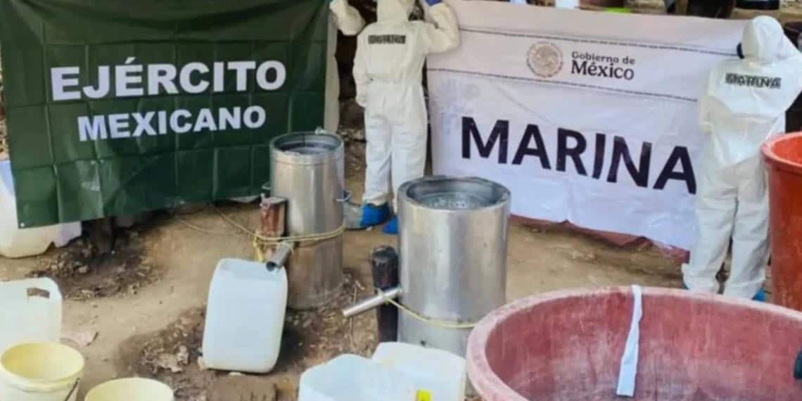 Un laboratorio clandestino en Topolobampo, Sinaloa fue destruido