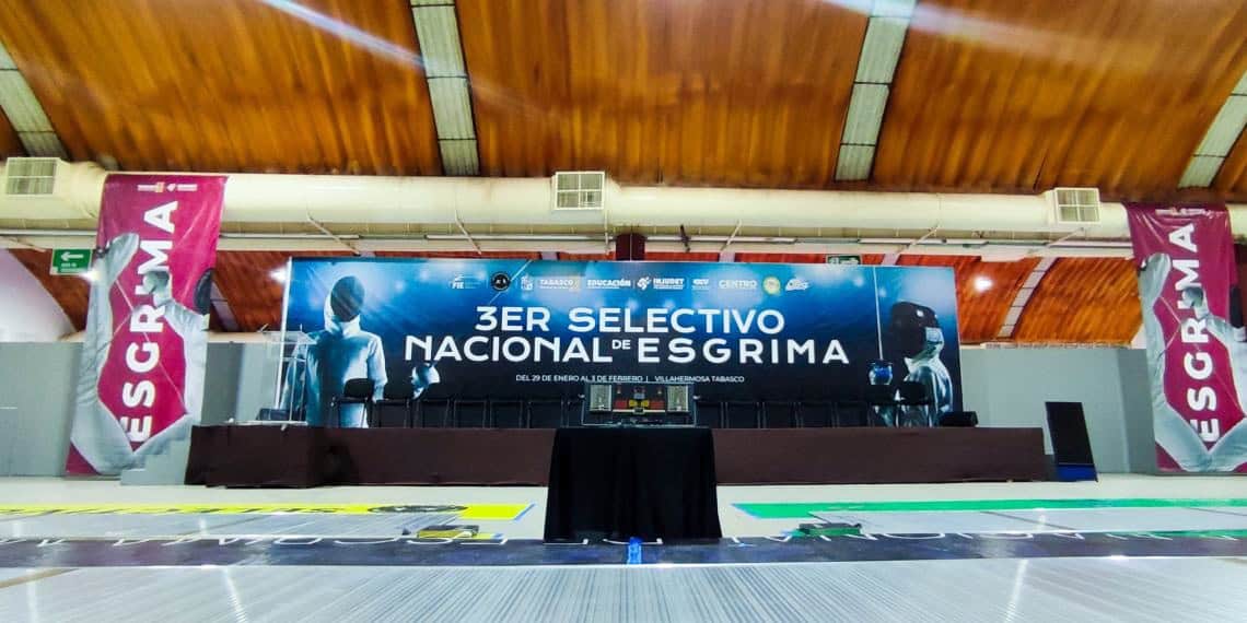 Todo listo en Parque Tabasco para iniciar el Selectivo Nacional de Esgrima