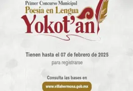 Invita Centro al Primer Concurso Municipal de Poesía en Yokot´an