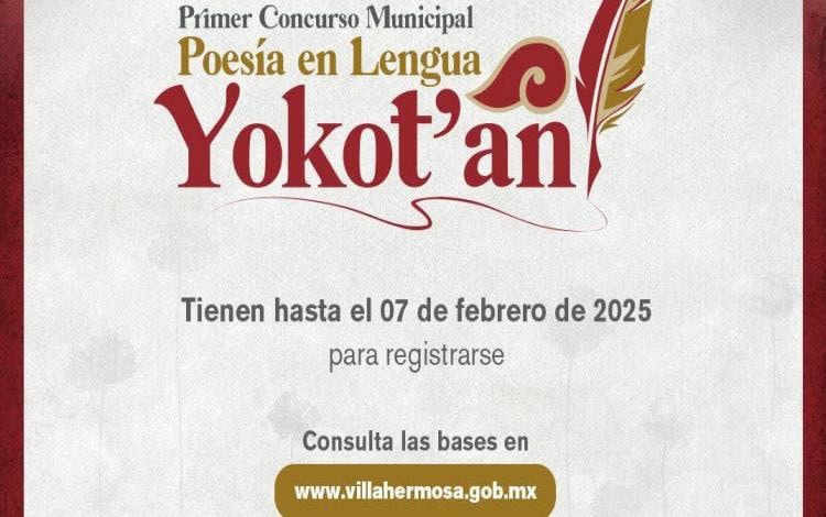 Invita Centro al Primer Concurso Municipal de Poesía en Yokot´an
