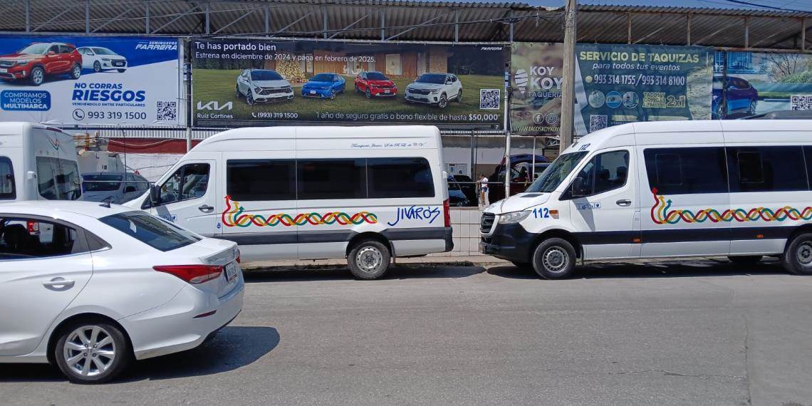 Caos vial por invasión de calles por transportistas en Villahermosa