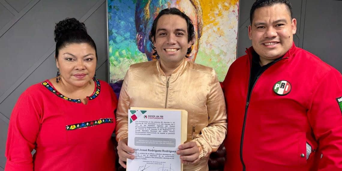 Hali Josué Rodríguez, nuevo Secretario de Diversidad Sexual e Identidad de Género del PRI Tabasco
