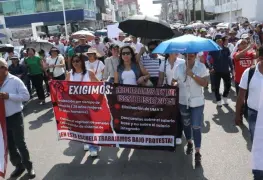 Protestan maestros contra reforma a Ley del ISSSTE