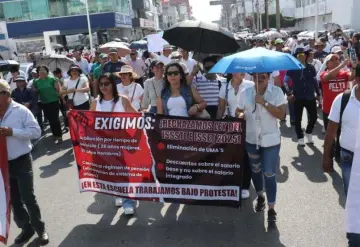 Protestan maestros contra reforma a Ley del ISSSTE