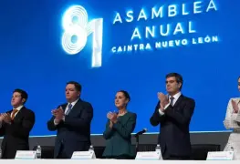 Presidenta Claudia Sheinbaum invita a las y los empresarios a fortalecer el plan México durante la 81 asamblea anual de la Caintra Nuevo León