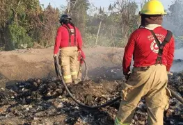 Incendio en basurero.