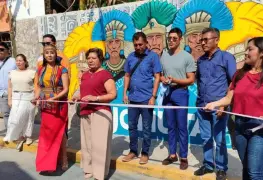 Murales por artistas y artesanos jonutecos.