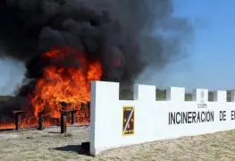 FGR incineró dos toneladas de metanfetamina y cannabis en Tamaulipas