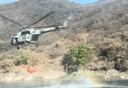 Marina participa en la lucha contra incendios forestales en Oaxaca