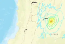 Sismo sacude Colombia y deja cuatro heridos