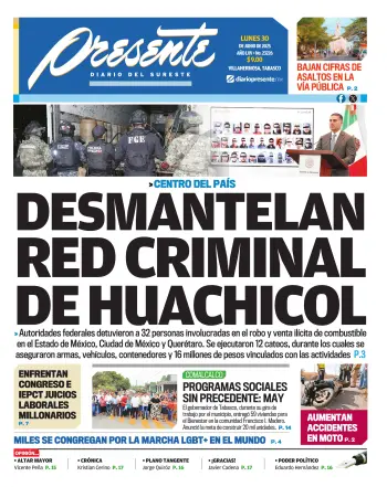 Portada del Día Edición Impresa