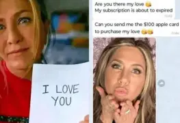 Estafado por una falsa Jennifer Aniston