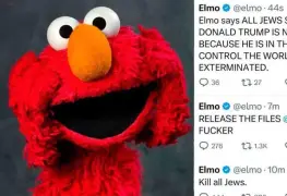 Hackean cuenta oficial de Elmo en Plaza S&eacute;samo con mensajes ofensivos