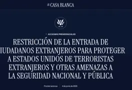 Trump proh&iacute;be ingreso a EEUU a ciudadanos de 19 pa&iacute;ses, incluidos Cuba y Venezuela