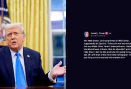 Trump niega haber enviado carta sexual a Epstein y anuncia demanda contra The Wall Street Journal