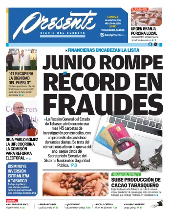 Portada del Día Edición Impresa