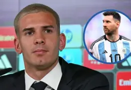 Franco Mastantuono elige a Lionel Messi como el mejor en su presentación con el Real Madrid