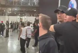 Confrontación entre Dharius y Santa Fe Klan durante festival de rap