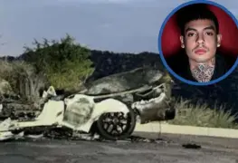 Incendio en camioneta de Natanael Cano en Hermosillo